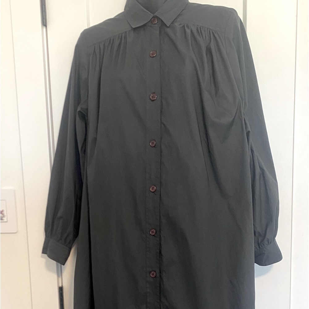 Vtg Ports International Long Maxi Button Dress Trench Coat Rainโ Jacket Size XL